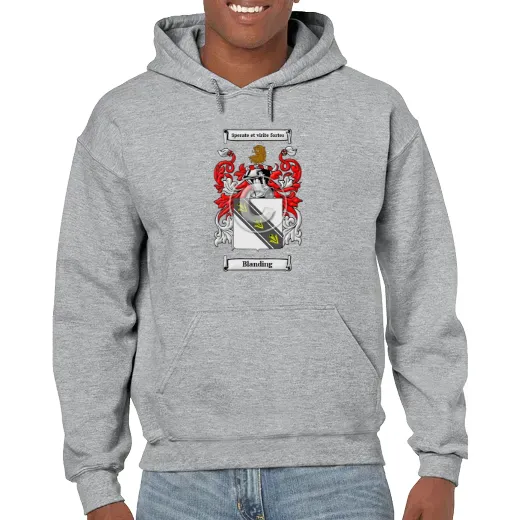 Blanding Grey Unisex Coat of Arms Hooded Sweatshirt