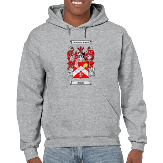 Bonne Grey Unisex Coat of Arms Hooded Sweatshirt