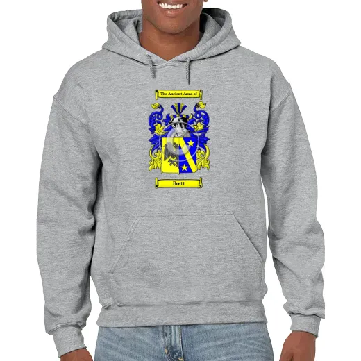 Brett Grey Unisex Coat of Arms Hooded Sweatshirt