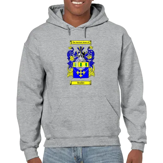Brodot Grey Unisex Coat of Arms Hooded Sweatshirt