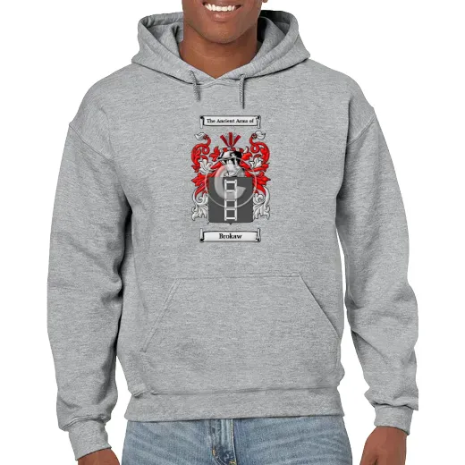 Brokaw Grey Unisex Coat of Arms Hooded Sweatshirt