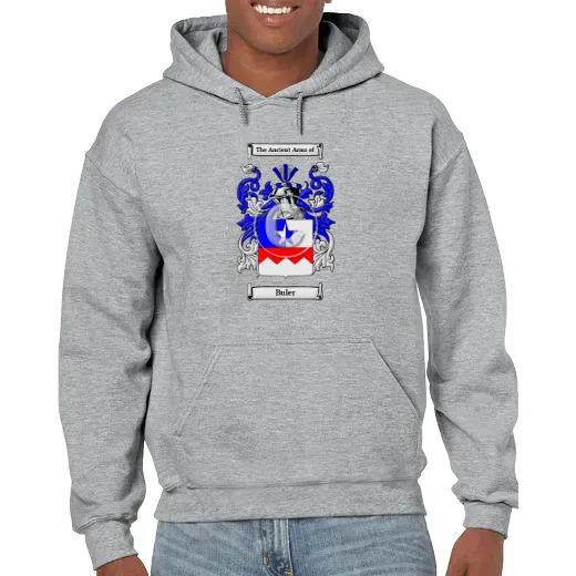 Buler Grey Unisex Coat of Arms Hooded Sweatshirt