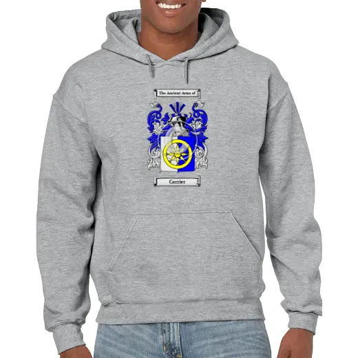 Carrier Grey Unisex Coat of Arms Hooded Sweatshirt