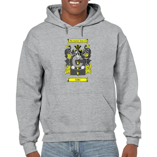 Celer Grey Unisex Coat of Arms Hooded Sweatshirt
