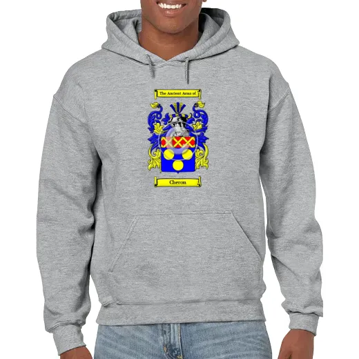 Cheron Grey Unisex Coat of Arms Hooded Sweatshirt