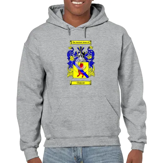 Chiarot Grey Unisex Coat of Arms Hooded Sweatshirt