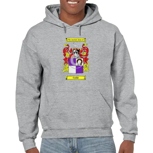 Cooke Grey Unisex Coat of Arms Hooded Sweatshirt