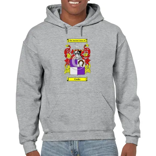 Cooks Grey Unisex Coat of Arms Hooded Sweatshirt
