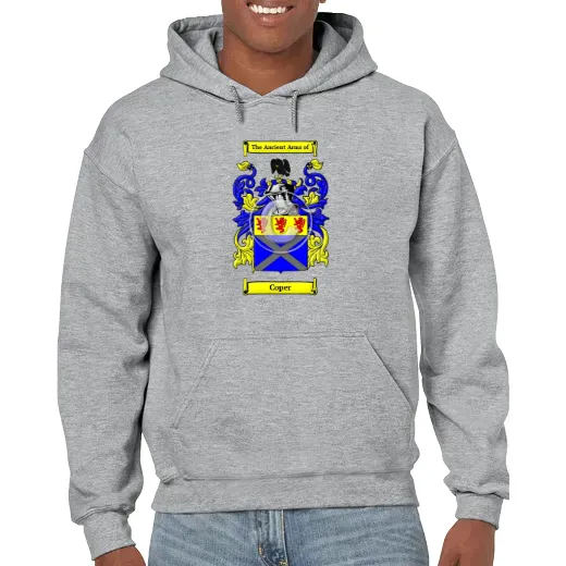 Coper Grey Unisex Coat of Arms Hooded Sweatshirt