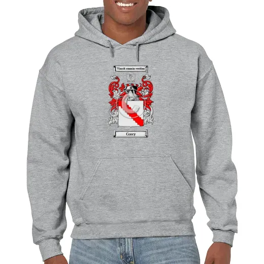 Corcy Grey Unisex Coat of Arms Hooded Sweatshirt