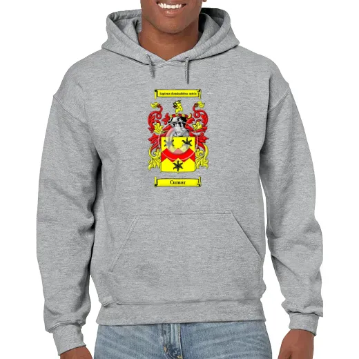 Cumar Grey Unisex Coat of Arms Hooded Sweatshirt