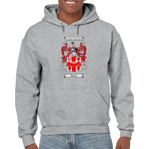 Decon Grey Unisex Coat of Arms Hooded Sweatshirt