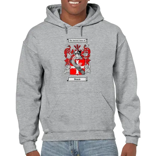 Demir Grey Unisex Coat of Arms Hooded Sweatshirt