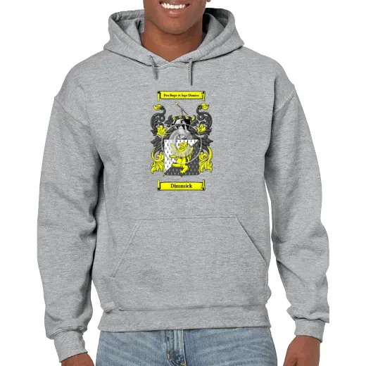 Dimmick Grey Unisex Coat of Arms Hooded Sweatshirt
