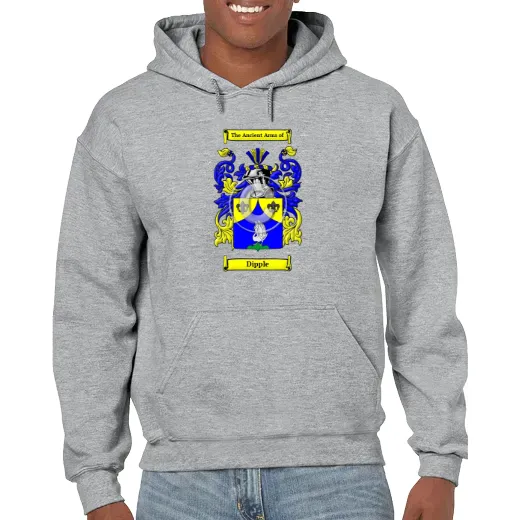 Dipple Grey Unisex Coat of Arms Hooded Sweatshirt