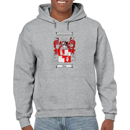 Dors Grey Unisex Coat of Arms Hooded Sweatshirt