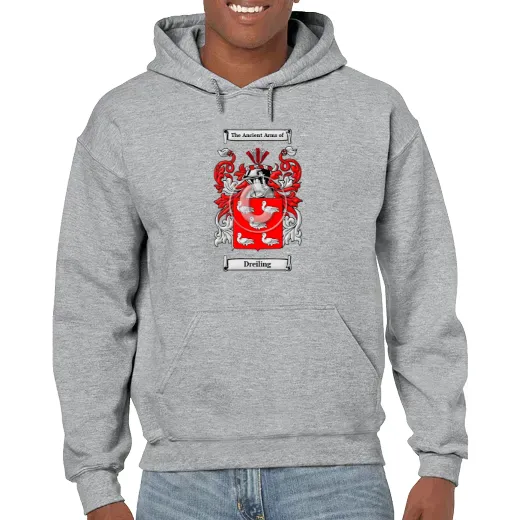Dreiling Grey Unisex Coat of Arms Hooded Sweatshirt