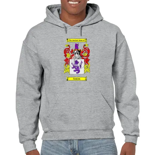 Eamon Grey Unisex Coat of Arms Hooded Sweatshirt