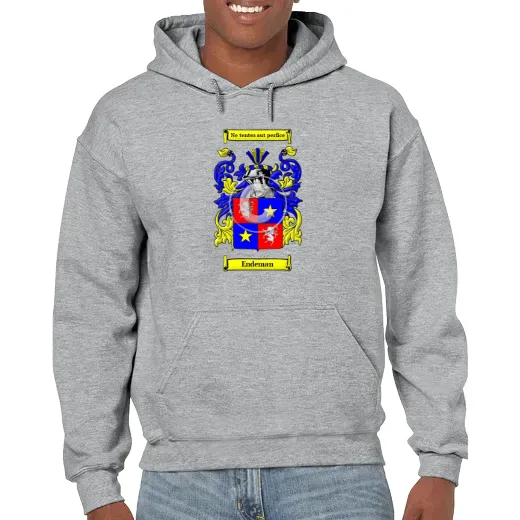Endeman Grey Unisex Coat of Arms Hooded Sweatshirt
