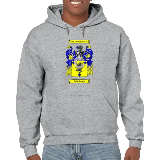 Fairclough Grey Unisex Coat of Arms Hooded Sweatshirt