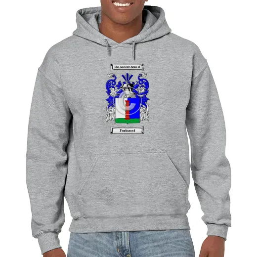 Farinacci Grey Unisex Coat of Arms Hooded Sweatshirt
