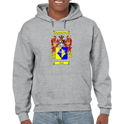 Fassi Grey Unisex Coat of Arms Hooded Sweatshirt