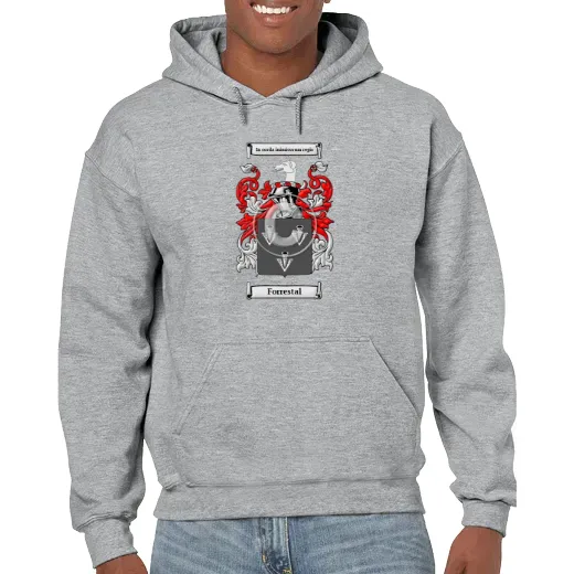 Forrestal Grey Unisex Coat of Arms Hooded Sweatshirt