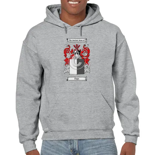 Foys Grey Unisex Coat of Arms Hooded Sweatshirt