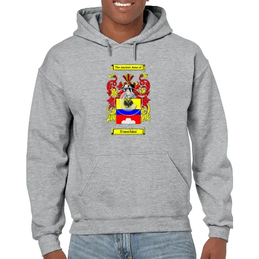 Franchini Grey Unisex Coat of Arms Hooded Sweatshirt