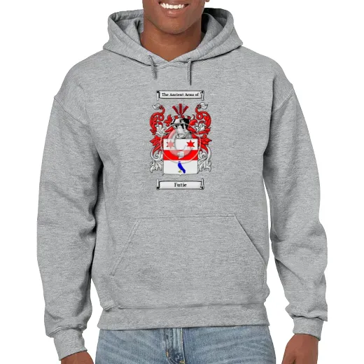 Futie Grey Unisex Coat of Arms Hooded Sweatshirt