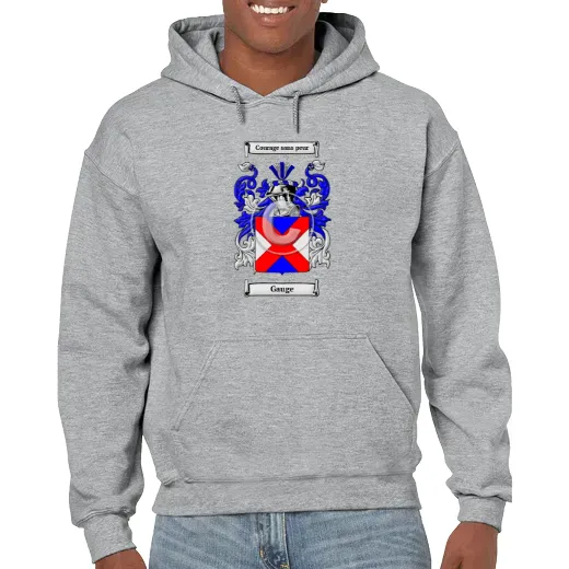 Gauge Grey Unisex Coat of Arms Hooded Sweatshirt