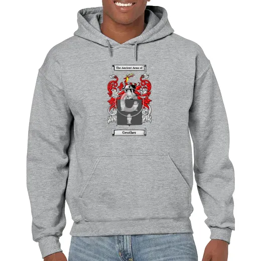 Genther Grey Unisex Coat of Arms Hooded Sweatshirt