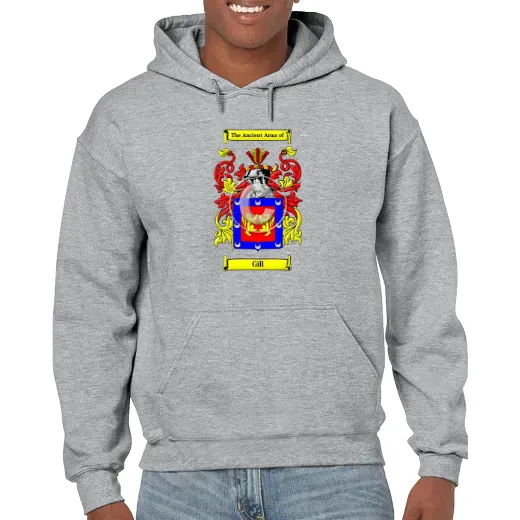 Gill Grey Unisex Coat of Arms Hooded Sweatshirt