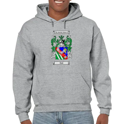 Gori Grey Unisex Coat of Arms Hooded Sweatshirt