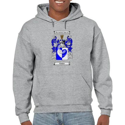 Grams Grey Unisex Coat of Arms Hooded Sweatshirt