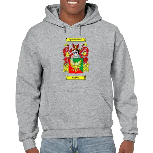 Grieves Grey Unisex Coat of Arms Hooded Sweatshirt