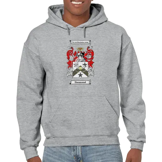 Hammond Grey Unisex Coat of Arms Hooded Sweatshirt
