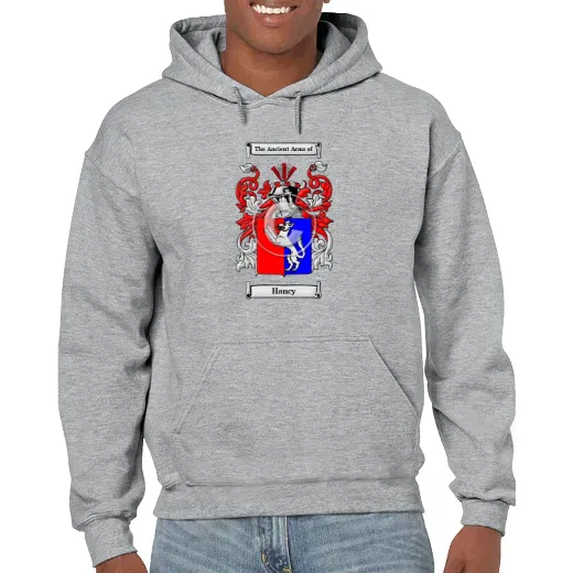 Hancy Grey Unisex Coat of Arms Hooded Sweatshirt