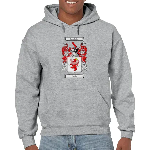 Herie Grey Unisex Coat of Arms Hooded Sweatshirt