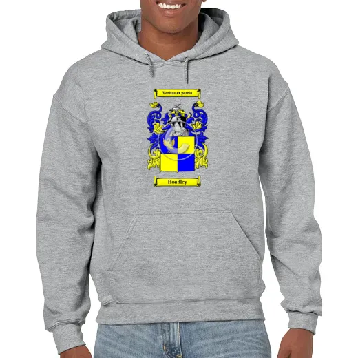 Hoadley Grey Unisex Coat of Arms Hooded Sweatshirt