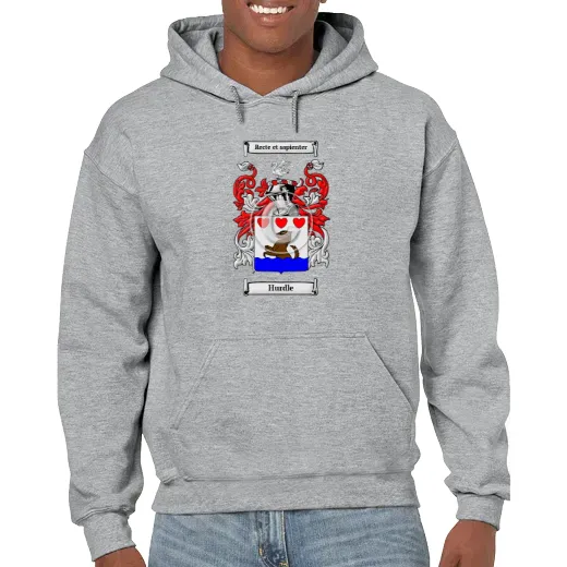 Hurdle Grey Unisex Coat of Arms Hooded Sweatshirt