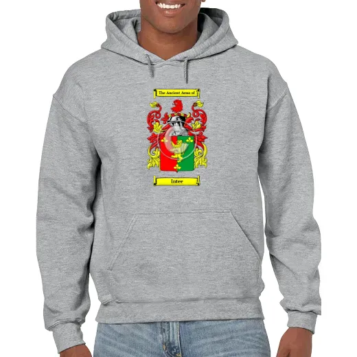 Intee Grey Unisex Coat of Arms Hooded Sweatshirt