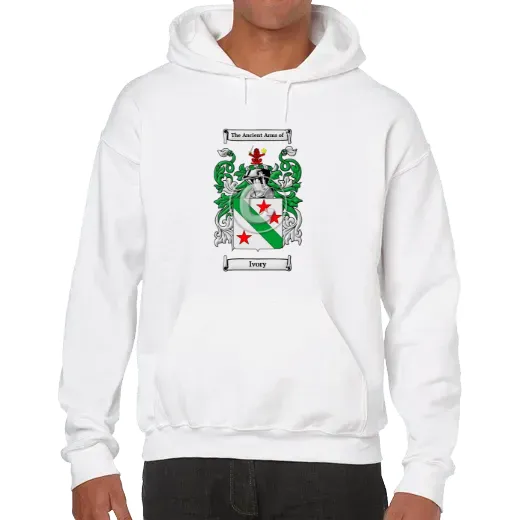 Ivory Unisex Coat of Arms Hooded Sweatshirt