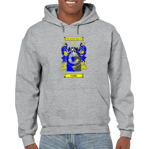 Junkin Grey Unisex Coat of Arms Hooded Sweatshirt