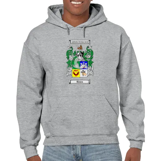 Kinan Grey Unisex Coat of Arms Hooded Sweatshirt