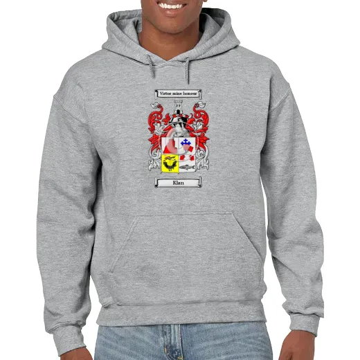 Klan Grey Unisex Coat of Arms Hooded Sweatshirt