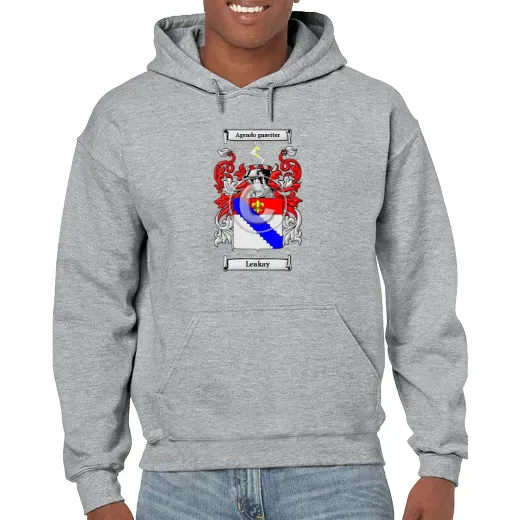 Leakay Grey Unisex Coat of Arms Hooded Sweatshirt