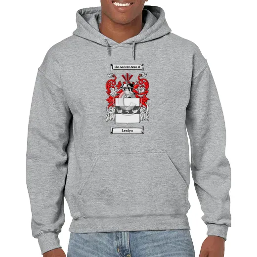 Lealyn Grey Unisex Coat of Arms Hooded Sweatshirt