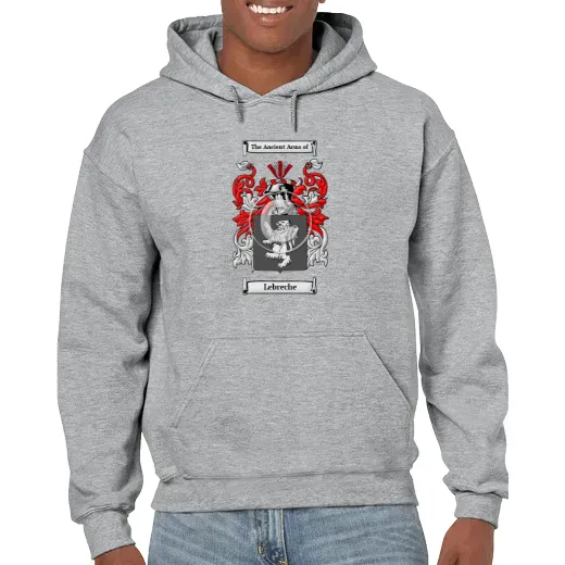 Lebreche Grey Unisex Coat of Arms Hooded Sweatshirt