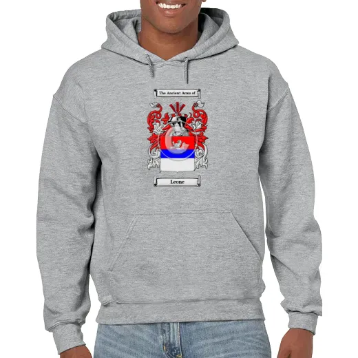 Leone Grey Unisex Coat of Arms Hooded Sweatshirt